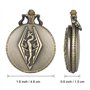L'ancien Scrolls Vintage Bronze Copper Skyrim Montre De Poche Hommes Pendentif Rétro Quartz Antique Dragon Montre De Poche Colli