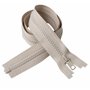 IPEA Fermeture éclair de 75 cm de long - Couleur beige - 2 unités - Chaîne Taille #5 - Fermetures éclair Divisibles pour éblouis