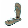 Élégantes Chaussons femme été modèle Caraïbes fond bambou tongs anti-transpiration frais Flip Flops en paille semelle en caoutch
