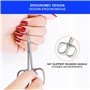 Ciseaux Cuticules Professionnel 1mm Longivia® Pointe Fine Incurvée en Acier Inoxydable Ciseau Coupe Cuticule Ongle de Precision 