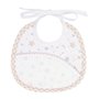 Filet - Bavoir bébé en Coton Piquet imprimé Etoiles Pochette en tissu Aïda à broder | Dim. 18x18 cm | Fabriqué en Italie