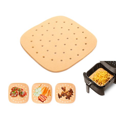 CrispHunter - Papier sulfurisé pour friteuse à air - 100 feuilles