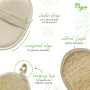 LAC FOR YOU Éponge Luffa Naturelle – 2 Tailles 16×11 & 12×8 cm, Eponge Douche Corps Exfoliant, Loofah Naturel Gommage Peau, Acce