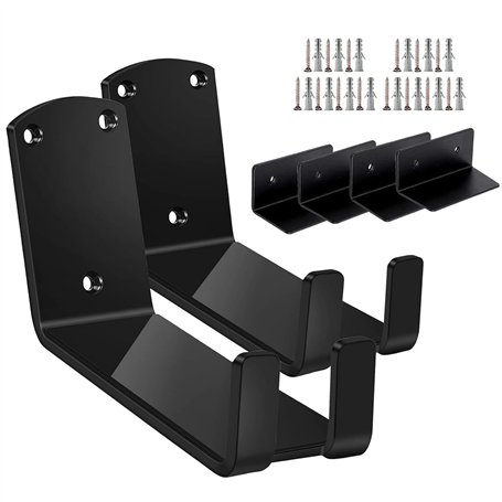 2PCS Support Velo Mural Horizontal Support mural pour vélo 3 EN 1 Fixation sur Mur avec Support et Patins de Protection Murale p