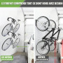 2PCS Support Velo Mural Horizontal Support mural pour vélo 3 EN 1 Fixation sur Mur avec Support et Patins de Protection Murale p