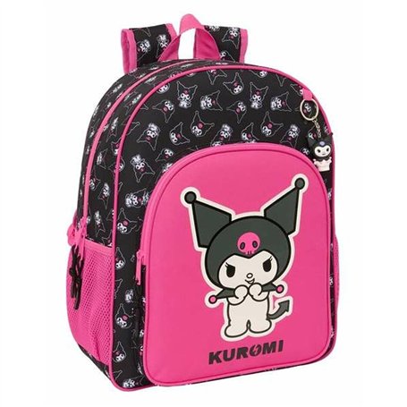 Cartable Kuromi Noir Fuchsia 33 x 42 x 14 cm