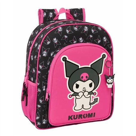 Cartable Kuromi Noir Fuchsia 32 x 38 x 12 cm