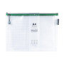 Grafoplás Sac avec fermeture éclair EVA A4 | Fabriqué en caoutchouc EVA transparent avec fermeture éclair de couleur verte | Par