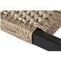 Banquette Home ESPRIT Noir Fibre synthétique Fibre bois de teck 120 x 40 x 45 cm