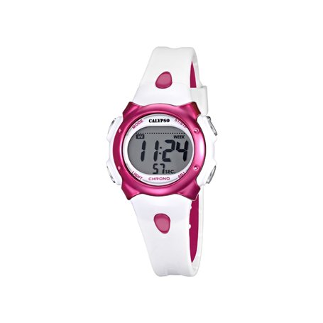 Calypso - K5609/3 - Montre Mixte - Quartz - Digitale - Alarme - Chronomètre - Bracelet Plastique Blanc