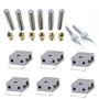 Accessoire de MK8 Makerbot 3D Imprimante 6Pcs 0.4MM Extrudeuse en laiton Tête d'impression Buse 6Pcs 30MM Longueur Extrudeuse 1,