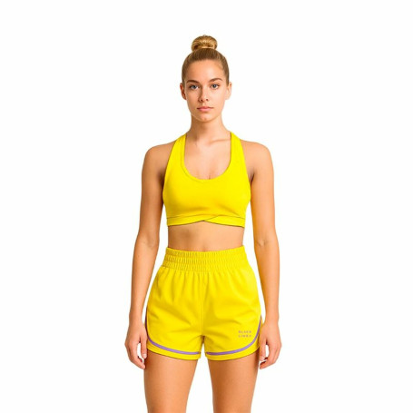 Haut de Sport pour Femme Black Limba Jaune Fitness