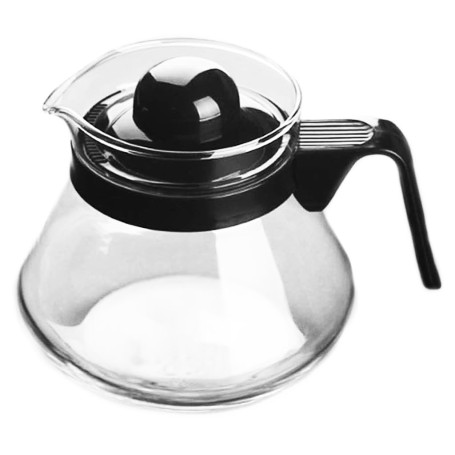 MGE - Pichet pour Micro-ondes - Carafe à Café en Verre - Verseuse en Verre avec Couvercle - Théière Thermique - Verseuse à Café