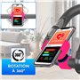 Support Telephone Velo Appartement Home Trainer Tapis de Course Universel Convient aux Smartphones jusqu'a 7,6" Rose
