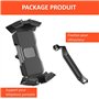 Support Telephone Moto Scooter Fixation de retroviseur en Aluminium 360° valable pour Les Telephones Portables jusqu'a Un ecran 