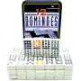 Domino Jeu de Table ou Domino Professionnel Grand 91 Pièces avec Boîte Métallique Domino Classique Sophistiqué et Toujours Diver