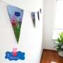 BeenSmile, Peppa Pig Anniversaire, Fanions Guinguette, Décoration d'anniversaire d'enfant, Articles de Fête et Célébration Théma