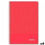 Cahier Imprex Rouge Din A4 80 Volets (4 Unités)