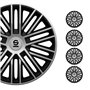 Sparco Enjoliveurs Bergamo - 15-pouces - Argent/Noir - Set de 4 pièces