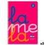 Cahier à Spirale Lamela Rose Din A4 80 Volets (5 Unités)