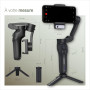 PORTENTUM stabilisateur Smartphone avec Module IA de Suivi Autonome – Gimbal pour Smartphone à 3 Axes Pliable avec trépied – Com