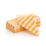 GAMUSI Lot de 6 serviettes en tissu à carreaux Vichy en coton résistant pour hôtellerie 45 x 45 cm
