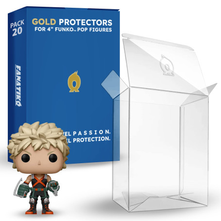 Fanatiko Lot de 20 Protecteurs GOLD pour Funko Pop 4" - Protection Pop de 0