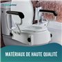 OrtoPrime Rehausseur WC Adulte avec Reposabrazos Pliables - Hauteur Réglable 5, 10 et 15 Centimètres - Rehausseur WC avec Couver