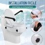 OrtoPrime Rehausseur WC Adulte avec Reposabrazos Pliables - Hauteur Réglable 5, 10 et 15 Centimètres - Rehausseur WC avec Couver