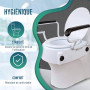 OrtoPrime Rehausseur WC Adulte avec Reposabrazos Pliables - Hauteur Réglable 5, 10 et 15 Centimètres - Rehausseur WC avec Couver