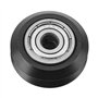 Oumefar 10 pièces V type Rail poulie roue à gorge profonde poulie rouleau métal roue V Type slot 5mm roulement poulie pour systè