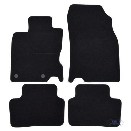 J&J AUTOMOTIVE | Tapis De Sol Noir Velours sur Mesure pour Qashqai J11 2014-2021