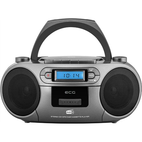 ECG CDR 999 Dab Radio Dab+/FM avec Lecteur CD/Cassette Argenté