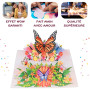 Magic Moments® Carte Pop-Up Merveille des Papillons – Grande Carte Anniversaire Femme, Fille, Mères – Carte Mariage Félicitation