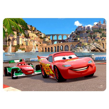 AG Design TMD 8304 Disney Cars Lightning McQueen Set de Table pour Enfant - en Plastique sans phtalates - Multicolore - 42 x 30