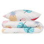Parure de lit - 1 housse de couette 220 x 240 cm + 2 taies d'oreiller 60 x 60 cm - 65% coton, 35% polyester - Blanc