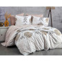 Parure de lit - 1 housse de couette 220 x 240 cm + 2 taies d'oreiller 60 x 60 cm - 100% coton renforcé - Brun