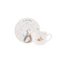 KARACA Le Petit Prince Design Lot de 6 tasses à café et soucoupes en porcelaine – Blanc multicolore Petite tasse à café turc, ta