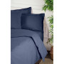 Parure de lit - 1 housse de couette 220 x 240 cm + 2 taies d'oreiller 60 x 60 cm - 100% coton renforcé - Bleu
