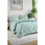 Parure de lit - 1 housse de couette 220 x 240 cm + 2 taies d'oreiller 60 x 60 cm - 65% coton, 35% polyester - Vert