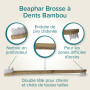 BEAPHAR – Brosse à Dents en Bambou pour Chien et Chat – Anti Plaque & Anti tartre – Nettoyage Complet – Double extrémités – pour