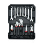Kinzo - Mallette à Outils 187 pièces boîte à Outils Ensemble d'outils Chariot à Outils Acier au Chrome Vanadium, Noir