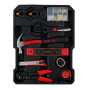 Kinzo - Mallette à Outils 187 pièces boîte à Outils Ensemble d'outils Chariot à Outils Acier au Chrome Vanadium, Noir