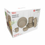 Assiettes Alpina Taupe Céramique 16 Pièces (4 Unités)