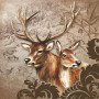 Ambiente Lot de 20 serviettes de table couple Deer