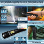 GRUNDIG Lampe de poche LED rechargeable - Extrêmement lumineuse - Technologie ionique - Anti-défaillance avec lampe de travail s