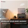 Audizio Frisco Platine Vinyle Bluetooth avec Radio Dab+ Intégrée - Marron, Radio Dab+ et FM avec Haut-Parleur Intégré, 33, 45, 7