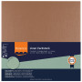 Florence Papier Cartonné en Lin Marron 250 g – Papier Scrapbooking 30,5 x 30,5 cm – Hazelnut – Papier Cartonné Couleur – Invitat