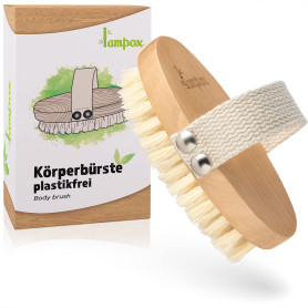 Brosse corporelle ovale sans plastique, brosse sèche, brosse exfoliante, brosse de massage, exfoliant corps, brosse pour enlever Brosse corporelle ovale sans plastique