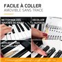 Autocollants pour notes de piano + clavier pour 49 | 61 | 76 | 88 touches + Ebook gratuit | kit complet premium pour touches noi